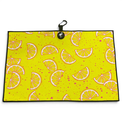 Main Squeeze Golf Towel | 24” x 16” Microfiber Towel | Magnetic Clip & Carabiner | Premium Golf Accessory