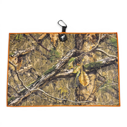 Woodland Camo Golf Towel | Premium Double-Sided Microfiber | Heavy-Duty Magnetic Towel with Carabiner Clip | 24 x 16 in