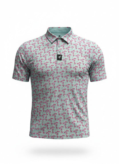 Men's Frosted Animal Cookies Golf Polo | Moisture-Wicking Performance Stretch Golf Shirt