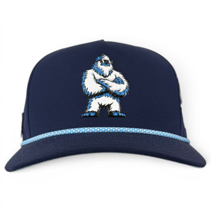 Zero Chill Yeti Golf Hat | Snapback Cap | Built-in Magnetic Ball Marker Holder + Marker Included | Adjustable Navy Abominable Snowman