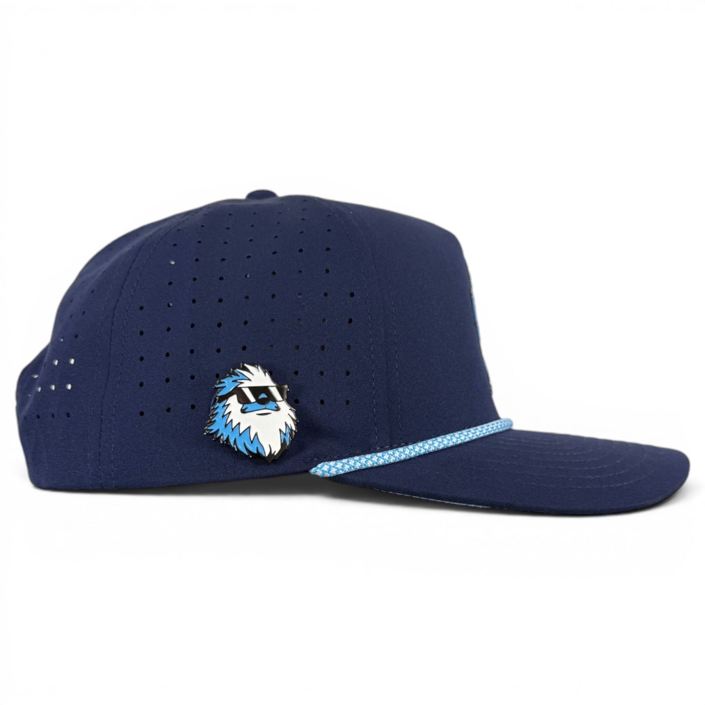 Zero Chill Yeti Golf Hat | Snapback Cap | Built-in Magnetic Ball Marker Holder + Marker Included | Adjustable Navy Abominable Snowman