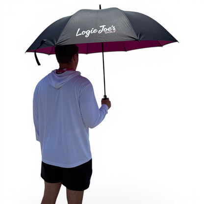 60" Golf Umbrella | Oversized Black & Pink Golf Umbrella