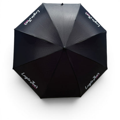 60" Golf Umbrella | Oversized Black & Pink Golf Umbrella