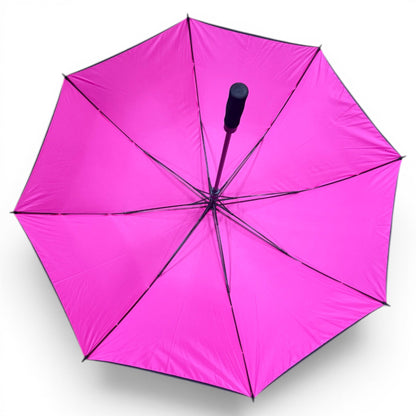 60" Golf Umbrella | Oversized Black & Pink Golf Umbrella