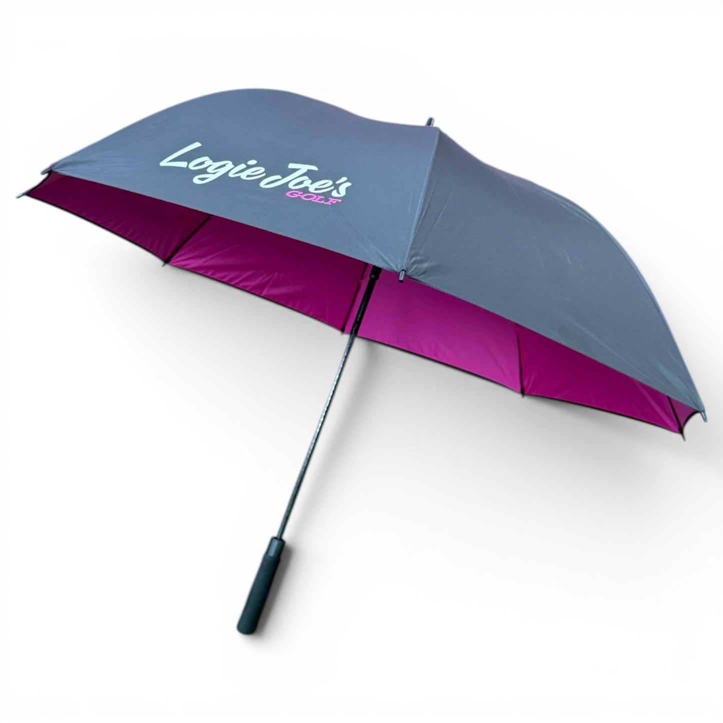 60" Golf Umbrella | Oversized Black & Pink Golf Umbrella