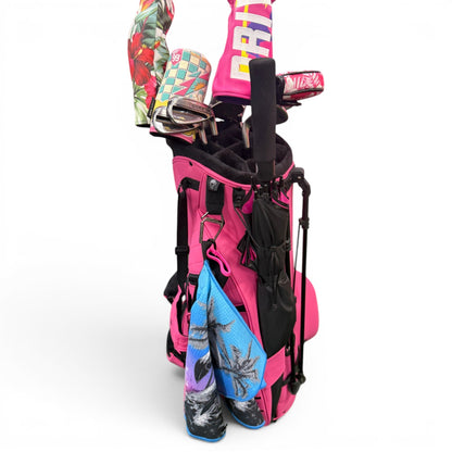 60" Golf Umbrella | Oversized Black & Pink Golf Umbrella