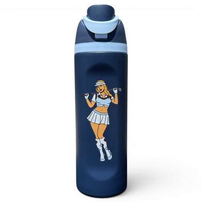 Fairway Pin-Up Hydration Bottle | 24oz Insulated Stainless Steel | Flip Straw Lid w/ Handle