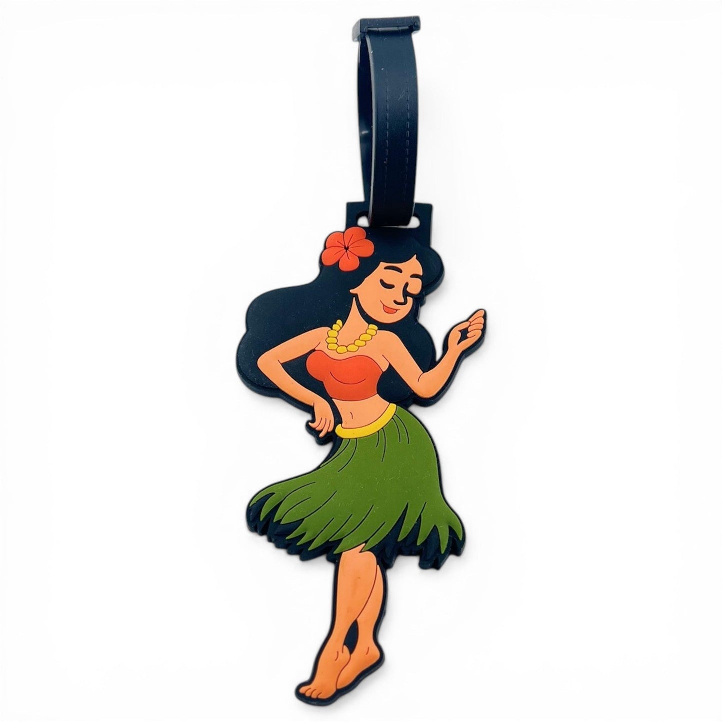 Hula Girl Clip-On Tag | Multi-Use Bag Tag, Travel Tag, Golf Accessory
