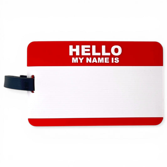 'Hello My Name Is' Clip-On Tag | Multi-Use Bag Tag, Travel Tag, Golf Accessory