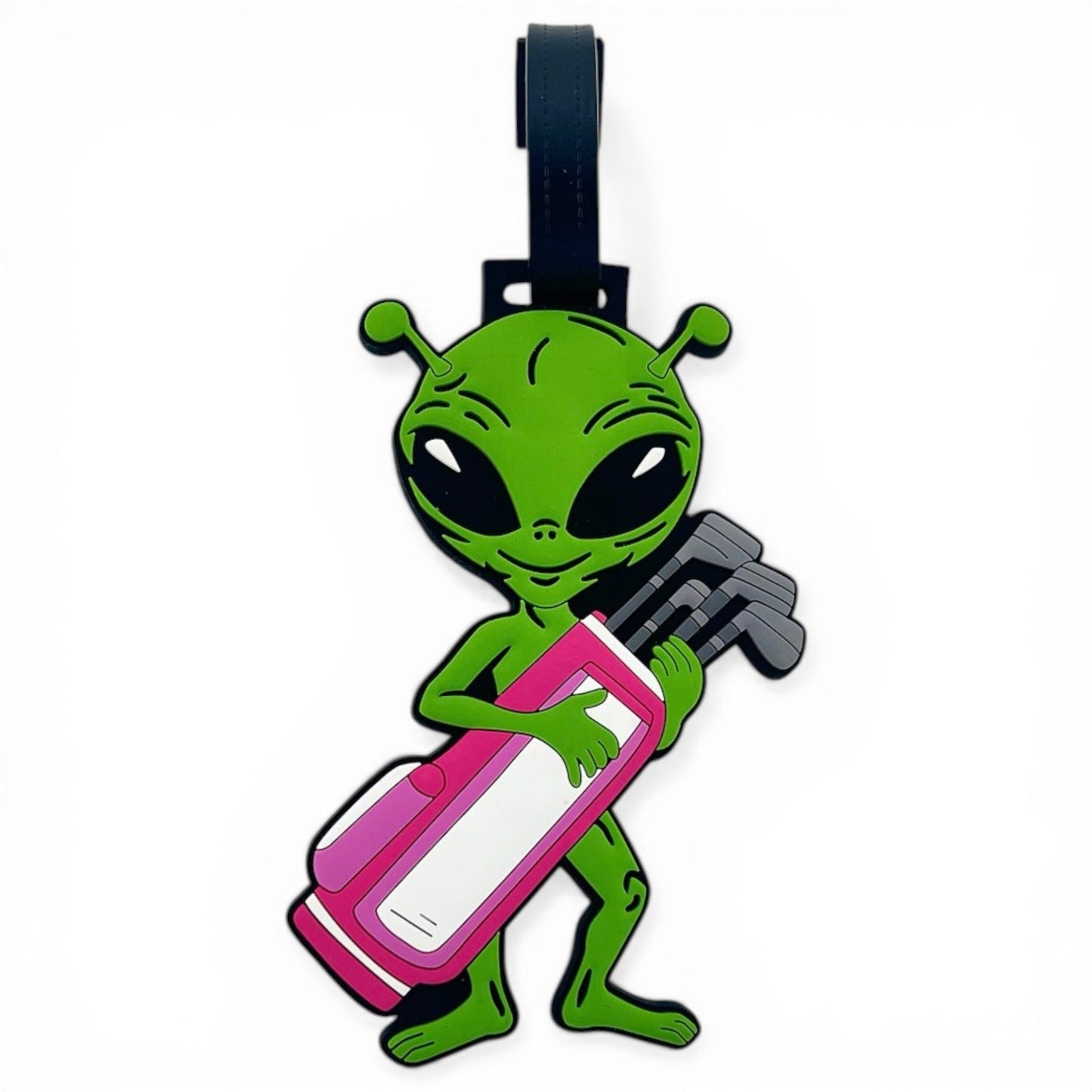 Alien Caddy Clip-On Tag | Multi-Use Bag Tag, Travel Tag, Golf Accessory