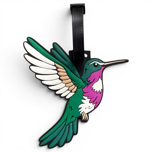 Hummingbird Clip-On Tag | Multi-Use Bag Tag, Travel Tag, Golf Accessory