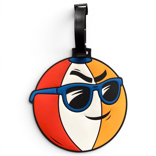 Beach Ball Clip-On Tag | Multi-Use Bag Tag, Travel Tag, Golf Accessory