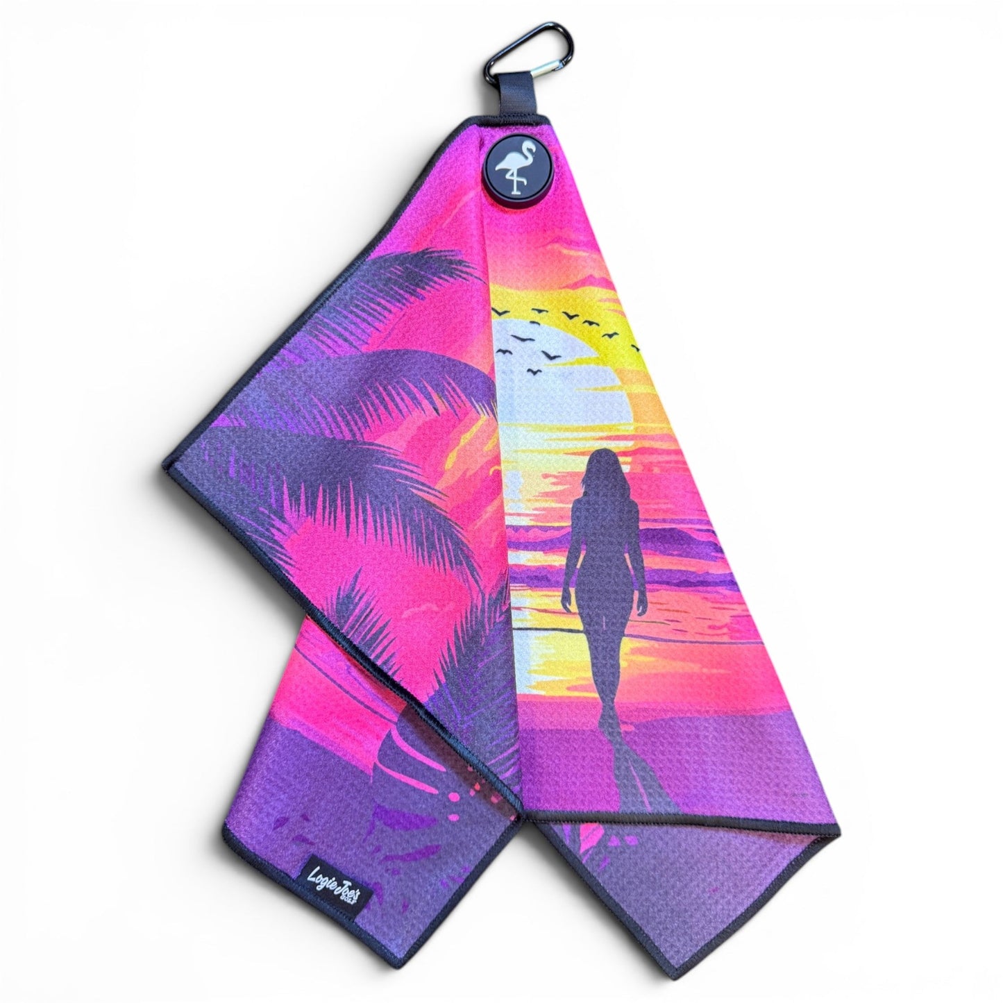 Endless Summer Golf Towel | 24” x 16” Microfiber Towel | Magnetic Clip & Carabiner | Premium Golf Accessory