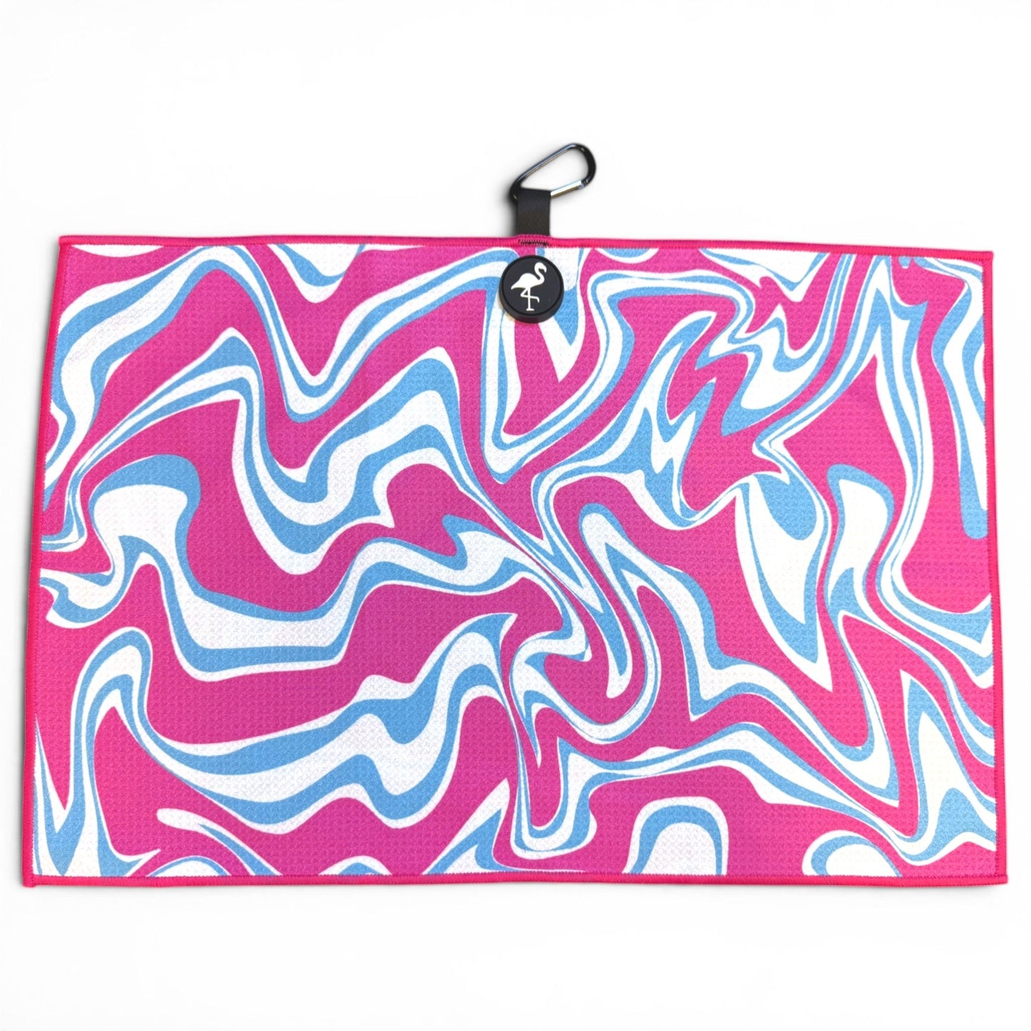 Psychedelic Splash Golf Towel | 24” x 16” Microfiber Towel | Magnetic Clip & Carabiner | Premium Golf Accessory