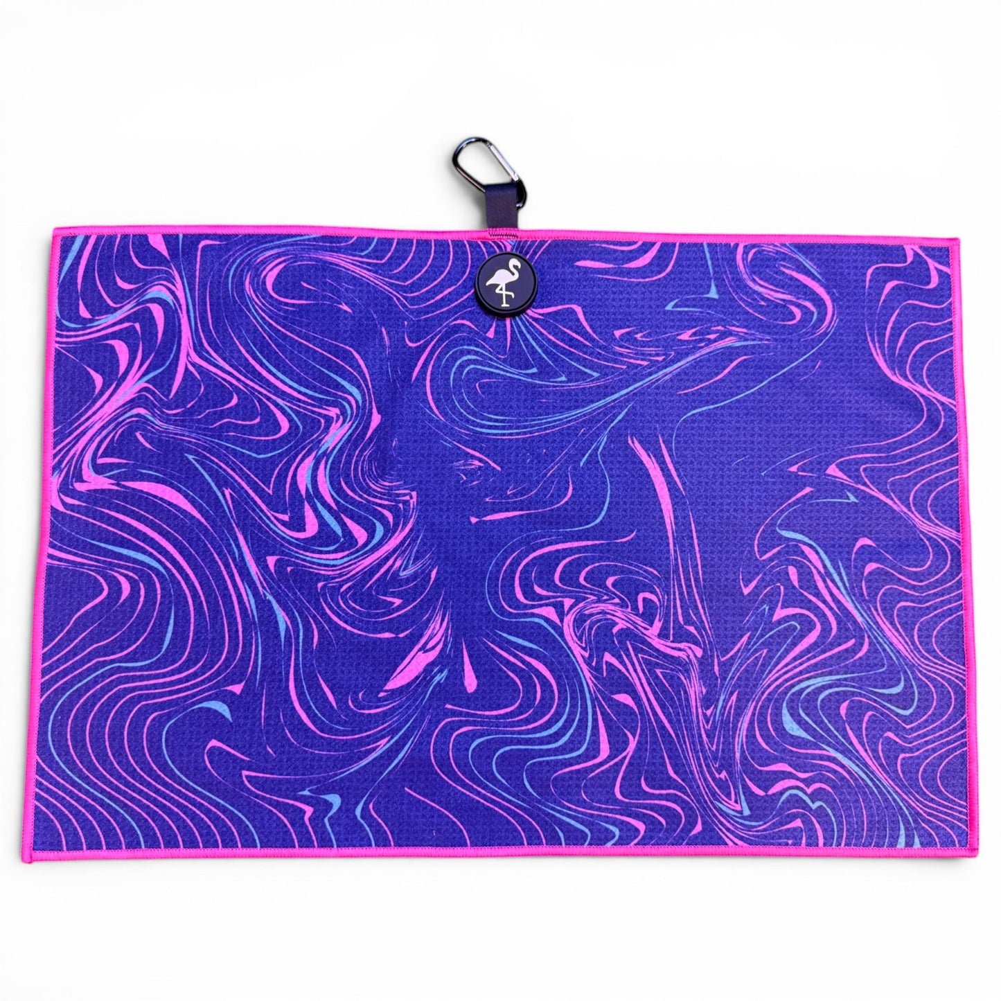 Midnight Melt Golf Towel | 24” x 16” Microfiber Towel | Magnetic Clip & Carabiner | Premium Golf Accessory
