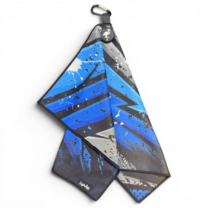 Galaxy Razor Golf Towel | 24” x 16” Microfiber Towel | Magnetic Clip & Carabiner | Premium Golf Accessory