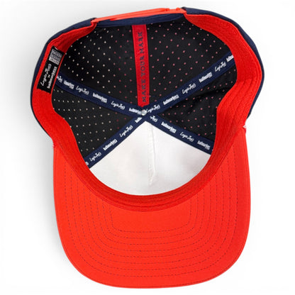 Freedom Flight Golf Hat | Snapback Cap | Built-in Magnetic Ball Marker Holder + Marker Included | Adjustable USA Eagle Red White Blue