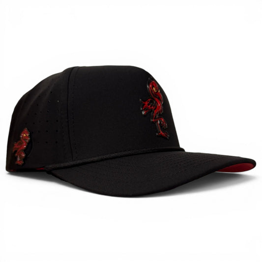 Jogie Loe's Flamingo Golf Hat | Snapback Cap | Built-in Magnetic Ball Marker Holder + Marker Included | Adjustable Flamingo
