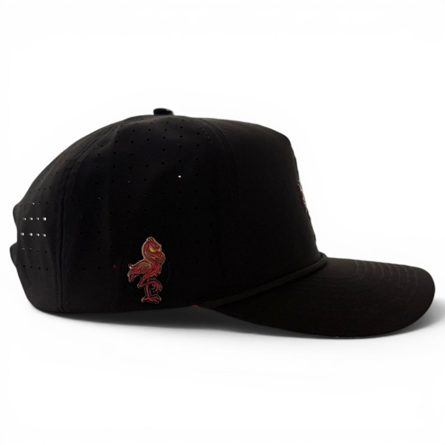 Jogie Loe's Flamingo Golf Hat | Snapback Cap | Built-in Magnetic Ball Marker Holder + Marker Included | Adjustable Flamingo