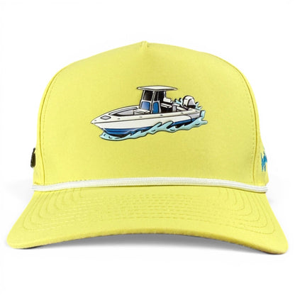 Motor Boatin' Golf Hat | Snapback Cap | Built-in Magnetic Ball Marker Holder + Marker Included | Adjustable Center Console Boat
