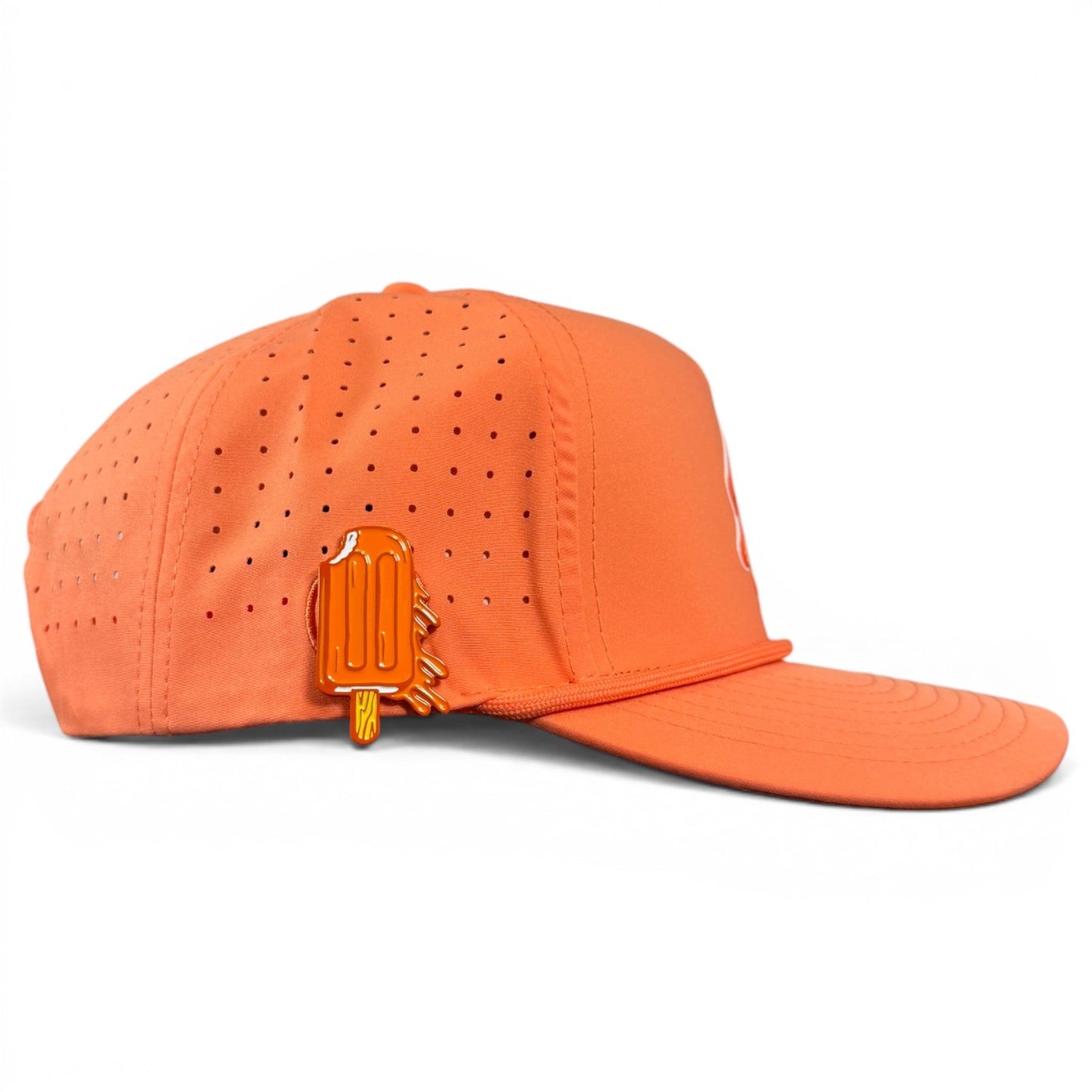 Orange Dream Golf Hat | Snapback Cap | Built-in Magnetic Ball Marker Holder + Marker Included | Adjustable