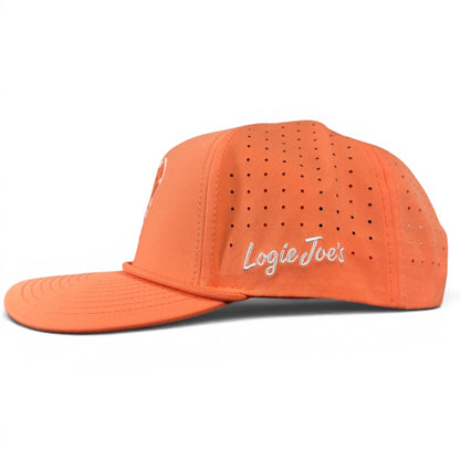 Orange Dream Golf Hat | Snapback Cap | Built-in Magnetic Ball Marker Holder + Marker Included | Adjustable