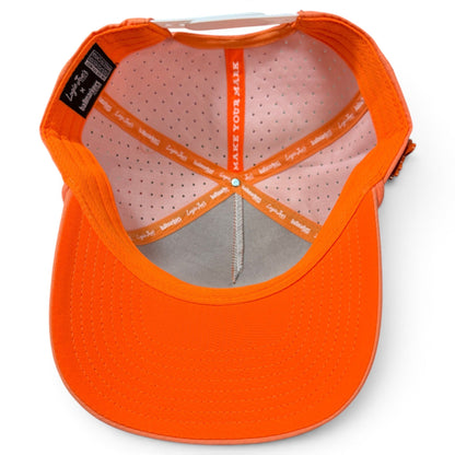 Orange Dream Golf Hat | Snapback Cap | Built-in Magnetic Ball Marker Holder + Marker Included | Adjustable
