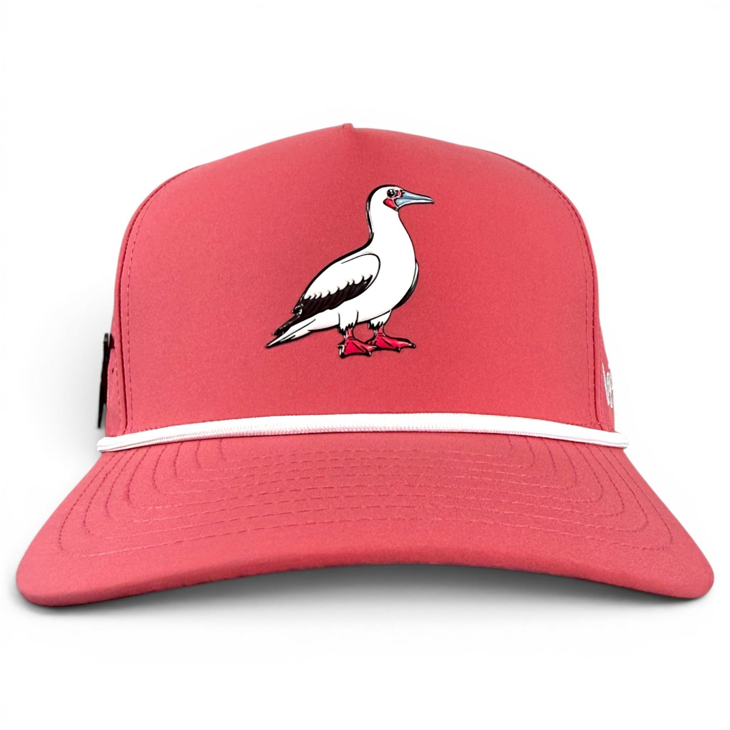 Redfoot Birdie Golf Hat | Snapback Cap | Built-in Magnetic Ball Marker Holder + Marker Included | Adjustable Red Footed Booby