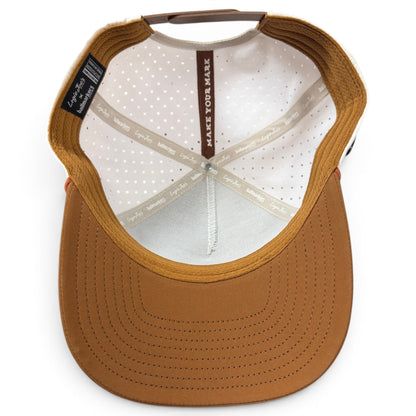 Old Fashioned Golf Hat | Snapback Cap | Built-in Magnetic Ball Marker Holder + Marker Included | Adjustable
