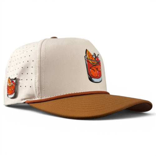 Old Fashioned Golf Hat | Snapback Cap | Built-in Magnetic Ball Marker Holder + Marker Included | Adjustable