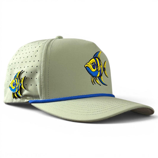 Angelfish Golf Hat | Snapback Cap | Built-in Magnetic Ball Marker Holder + Marker Included | Adjustable