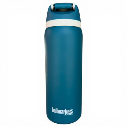 Tiki Bear Hydration Bottle | 32oz Insulated Stainless Steel | Flip Straw Lid w/ Handle