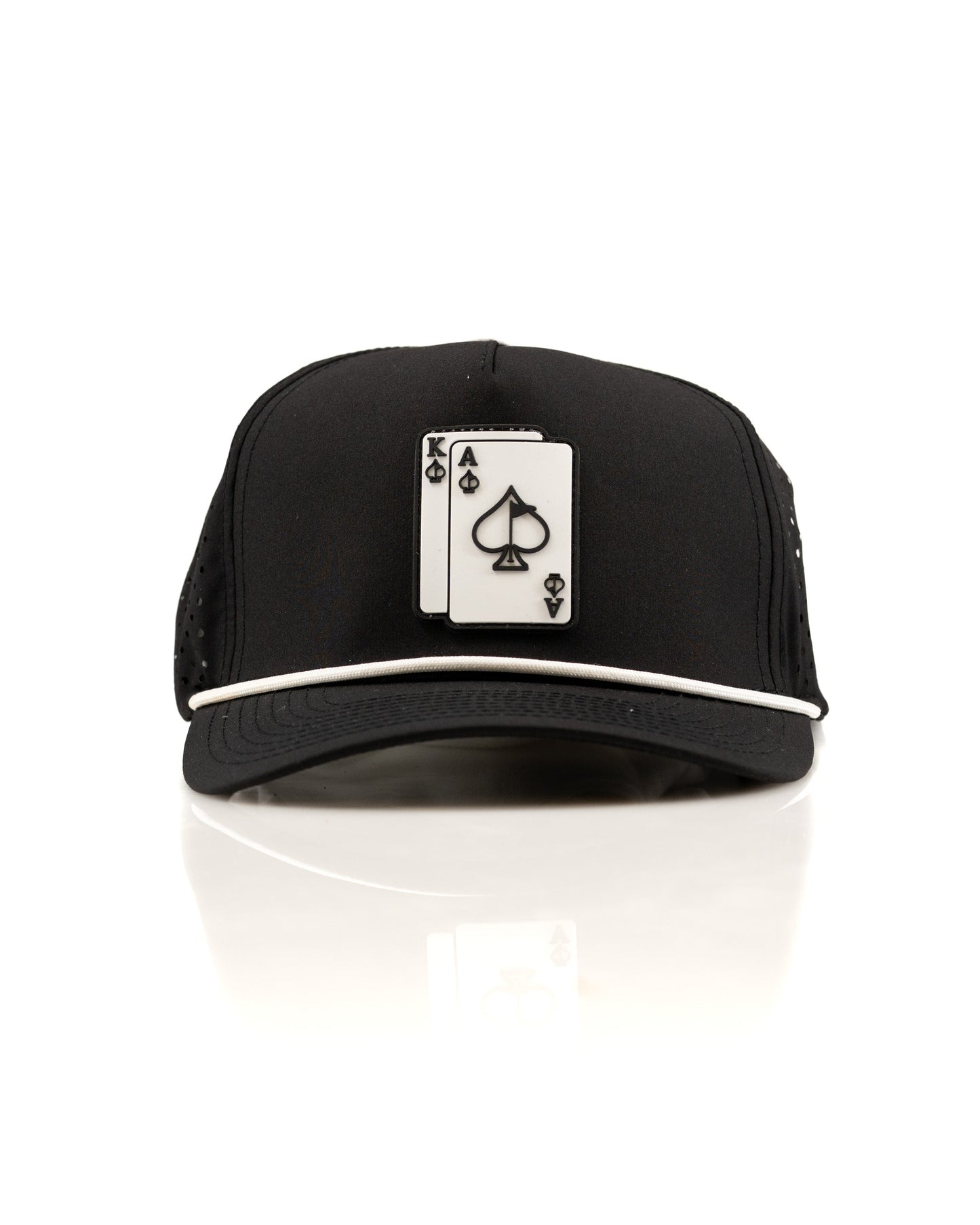 Ace/King Black - Perforated Rope Hat