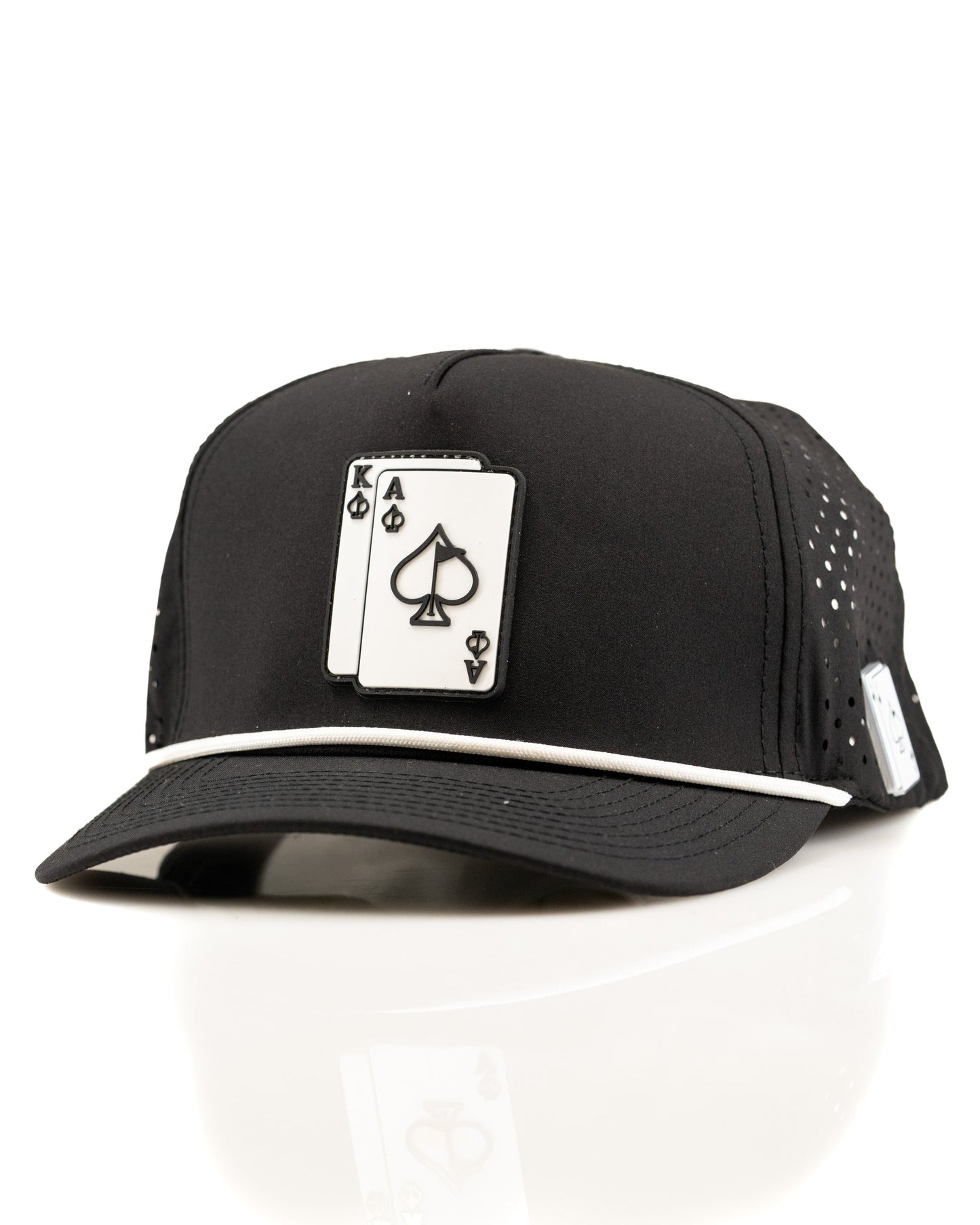 Ace/King Black - Perforated Rope Hat