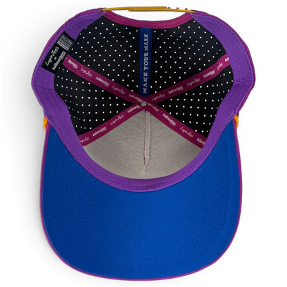 Marlin Golf Hat | Snapback Cap | Built-in Magnetic Ball Marker Holder + Marker Included | Adjustable Purple