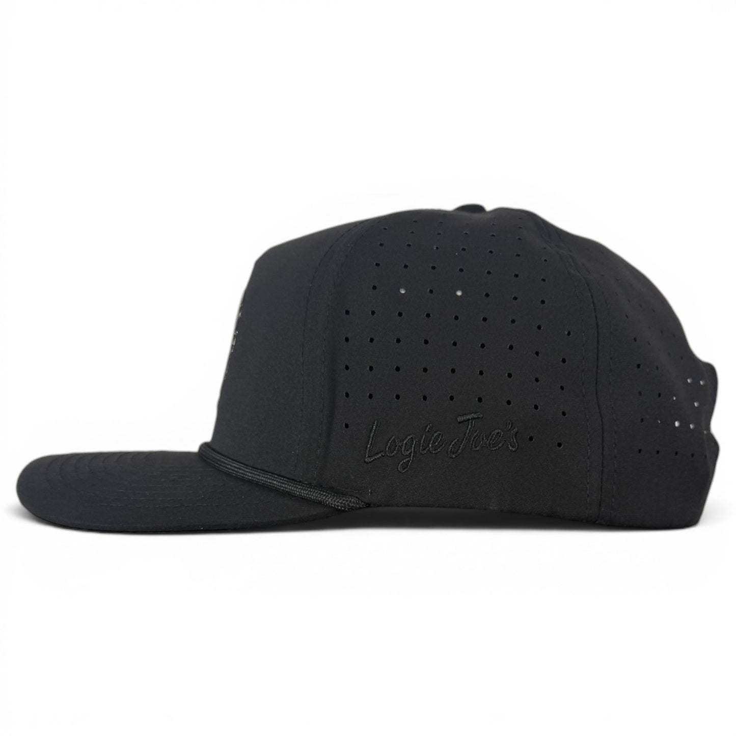 Night Stalker Golf Hat | Snapback Cap | Built-in Magnetic Ball Marker Holder + Marker Included | Adjustable | Animal Eyes Black