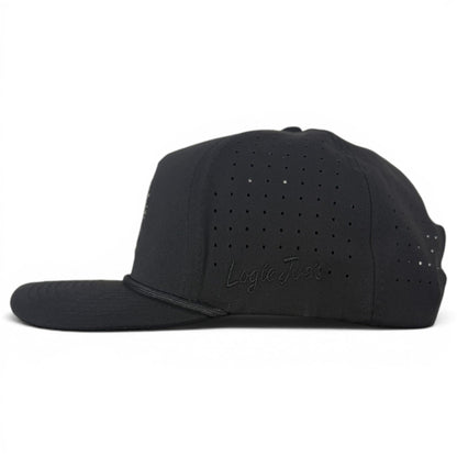 Night Stalker Golf Hat | Snapback Cap | Built-in Magnetic Ball Marker Holder + Marker Included | Adjustable | Animal Eyes Black