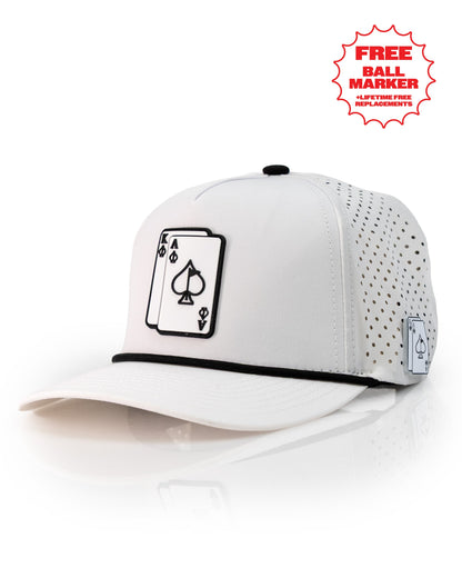 Ace/King White - Perforated Rope Hat