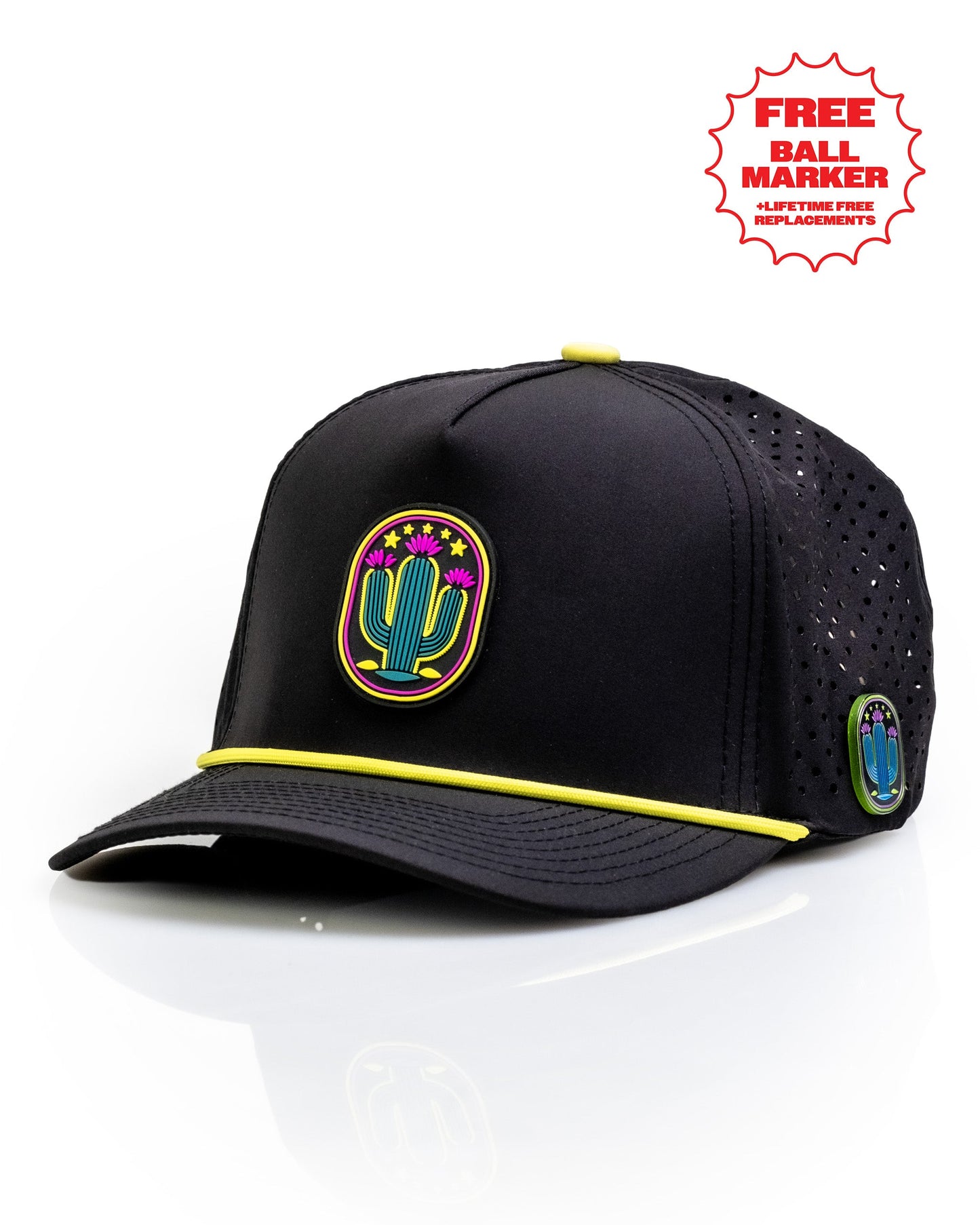 Cactus Black - Perforated Rope Hat