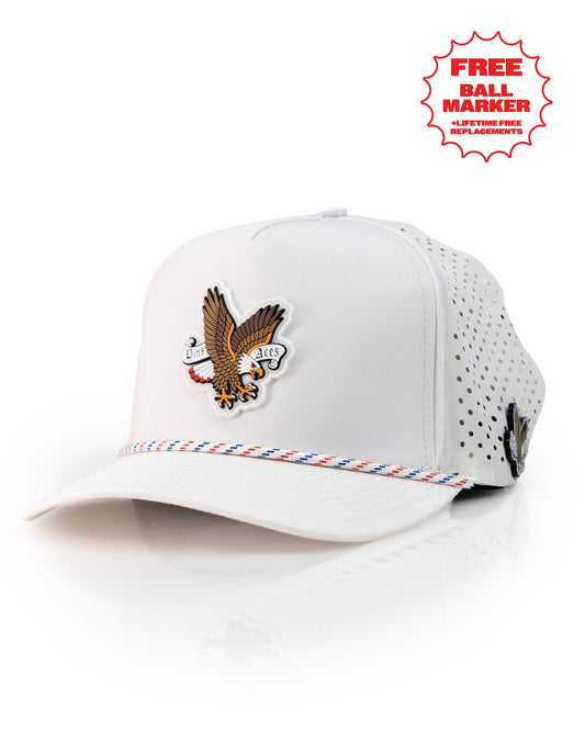 Freedom Eagle White - Perforated Rope Hat