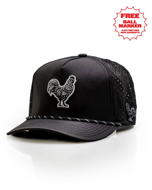 Black Cock Black - Perforated Rope Hat