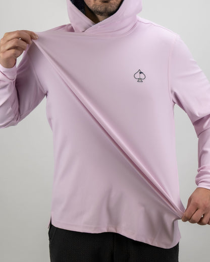 Performance Golf Hoodie - Flower Doodle Blue