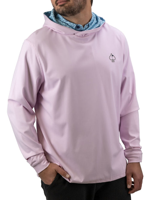 Performance Golf Hoodie - Flower Doodle Blue