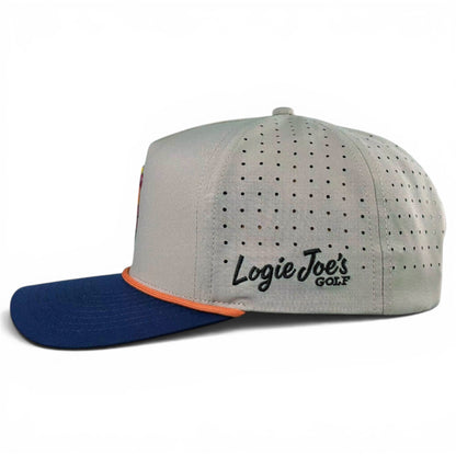 Tiki Bear Golf Hat | Snapback Cap | Built-in Magnetic Ball Marker Holder + Marker Included | Adjustable Multicolor