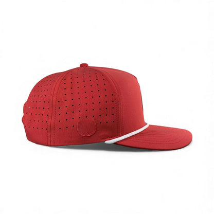 Missing Milk Golf Hat | Snapback Cap | Built-in Magnetic Ball Marker Holder + Marker Included | Missing Golf Ball | Adjustable Red