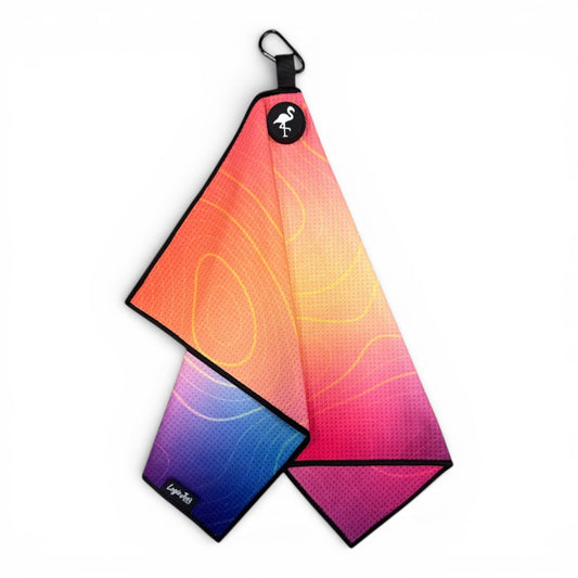 Thermal Topographic Golf Towel | Premium Double-Sided Microfiber | Heavy-Duty Magnetic Towel with Carabiner Clip | 24 x 16 in