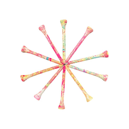 Multi Color Marble Premium Wooden Golf Tees | 2 3/4” Standard Size | 45 Pack Set | Durable Painted Wood Tees | Unique Designs