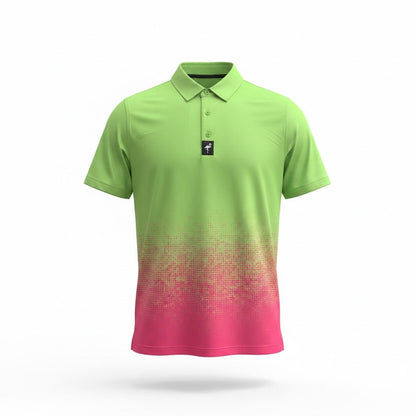 Men's Watermelon Sunset Golf Polo | Performance Stretch Golf Shirt | Moisture-Wicking Athletic Polo