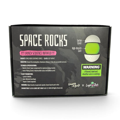 Space Rocks Distance Series Golf Balls | 2-Piece Surlyn Golf Balls | 12-Pack