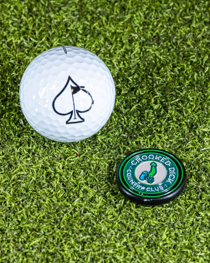 Pop Out Medallion Ball Marker - Crooked Dick